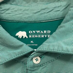 Green Stripped Performance Polo (XL)